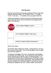 English worksheet: Stop, Yield, Go with your Reading!
