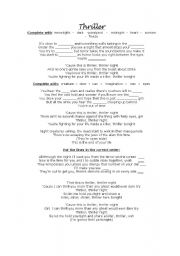 English worksheet: Thriller