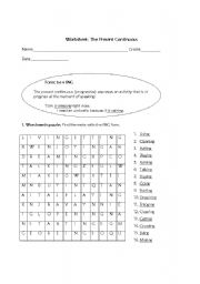 English worksheet: Present Continuous