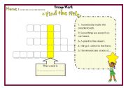 English worksheet: Water Secret Word