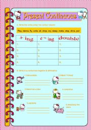 English Worksheet: PRESENT CONTINUOUS