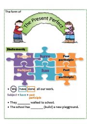 English Worksheet: The Form Of The Present Perfect