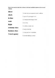 English worksheet: Flight vocabulary
