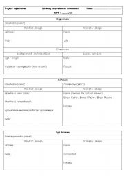 English Worksheet: Listening test Superman, Batman & Spiderman