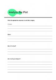 English Worksheet: Analyze the Plot Worksheet