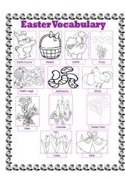 English worksheet: Easter Vocabulary