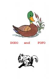 English worksheet: Dodo And Fofo Part A - a story book