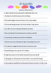 English Worksheet: If clauses - second conditional