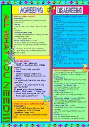 English Worksheet: AGREEING  - DISAGREEING