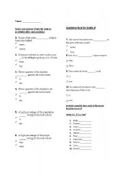 English Worksheet: subject verb agreement