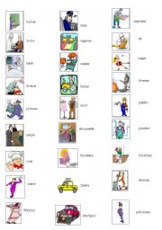 English Worksheet: jobs with pictures