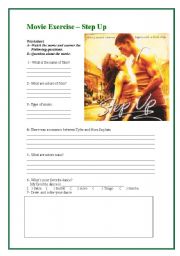 English Worksheet: Movie - Step up 