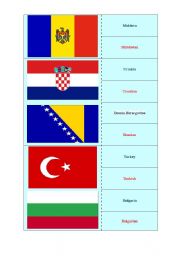 English worksheet: European flags 2