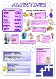 English Worksheet: Adjectives for Kids