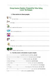 English Worksheet: Giving advice, Asking for permission, reporting past events