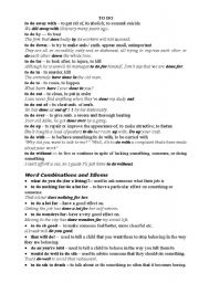 English Worksheet: DO AND MAKE