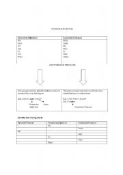 possessive adjectives and possessive pronouns