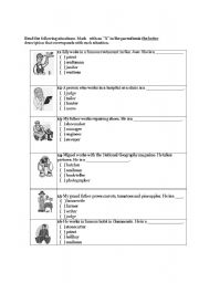 English worksheet: JOBS