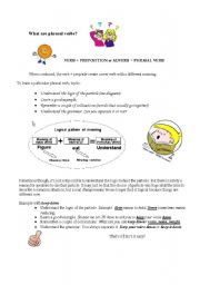 English worksheet: Phrasal verbs