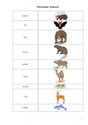 English worksheet: animal vocabulary