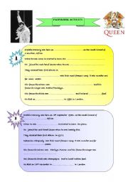 English Worksheet: FREDDIE MERCURY