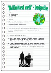 English Worksheet: Multicultural world 2 - immigration