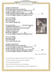 English Worksheet: Multicultural world 3 - song 