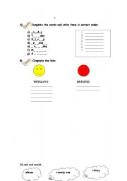 English worksheet: CLASSWORK