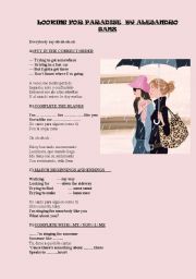 English Worksheet: Looking for paradise by Alejandro Sanz