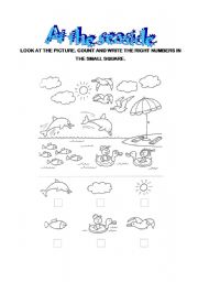 English Worksheet: At the seaside