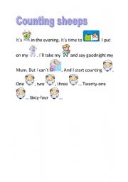 English worksheet: Counting sheeps