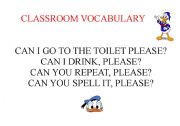 English worksheet: Classroom vocabulary
