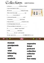 English worksheet: collection