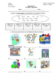 English Worksheet: simple past worksheet