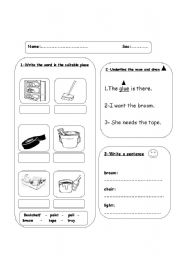 English worksheet: Nouns