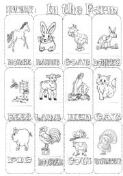 English Worksheet: IN THE FARM