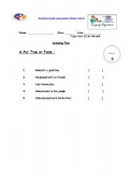 English worksheet: quiz