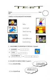 English worksheet: TEST 