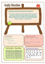 English Worksheet: daily routine