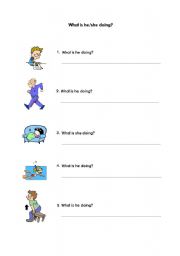 English Worksheet: Action verbs