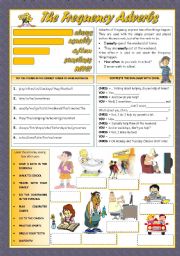 English Worksheet: THE FREQUENCY ADVERBS