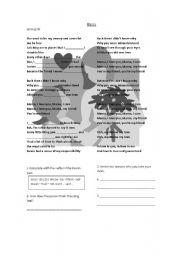 English Worksheet: Song: Mama