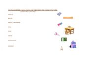 English worksheet: SCHOOL OBJECTS