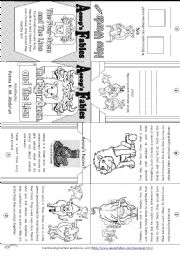 English Worksheet: Aesops Fables: The Four Oxen and The Lion [ Mini-book ]