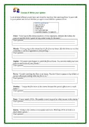 English Worksheet: Films Discussion and Writing
