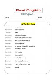 English Worksheet: Dialouges