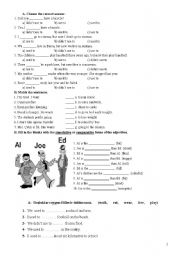 English Worksheet: 7 the grade quiz
