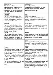 English Worksheet: role play at the restaurant