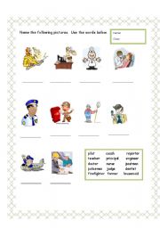 English Worksheet: JOBS