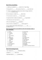 English Worksheet: Vocabulary exercises based on texts 